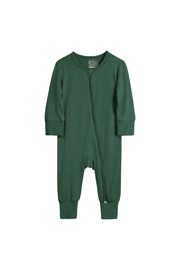 Baby Outfits Boy Girl Bamboo Newborn Infant Footless Zipper Long Sleeve Sleeper Jumpsuit Loungewear Pjs Sleepers Pajamas Onesie Romper