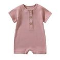 thumbnail image 1 of Weebloom Baby Pajamas,Jumpsuit Short Sleeve Summer Casual Bodysuit Playwear 0-24 Months Sleepwear Baby Rompers Girl,6-12 Months, 1 of 3