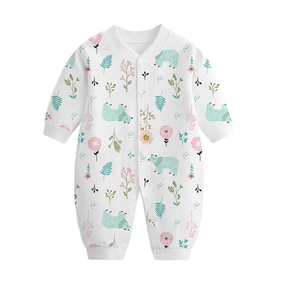 Weebloom Baby Sleepers Boy Girl Infant Footless Cotton Print Jumpsuit Playsuits Newborn Loungewear Pjs Onesie Pajamas Romper Outfits