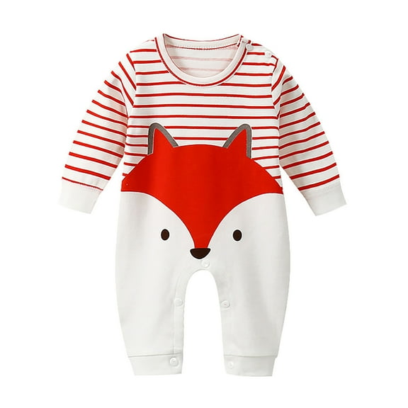 Weebloom Baby Sleepers Newborn Infant Bodysuit Jumpsuits With Button Long Sleeve Rompers Overall Pajamas 12-18 Months Red