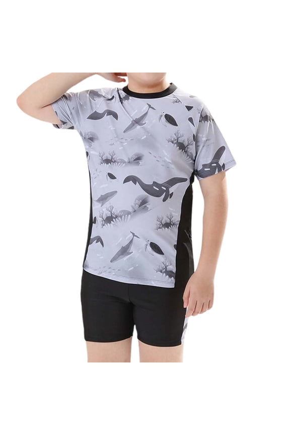 Baby Swimsuit Boy Split Teenagers Summer Swim Trunks Top Youth Swimming Bathing Suit For Beach Pool Boys Swimsuits Grey