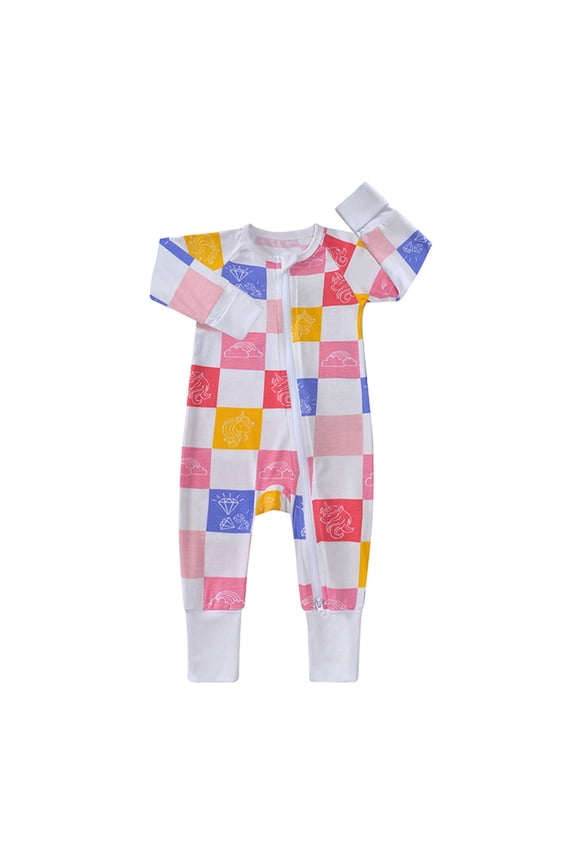 Bamboo Baby Clothes,Bamboo Infant Ribbed Zipper Long Sleeve Jumpsuit Pj'S Baby Boy Rompers,3-6 Months