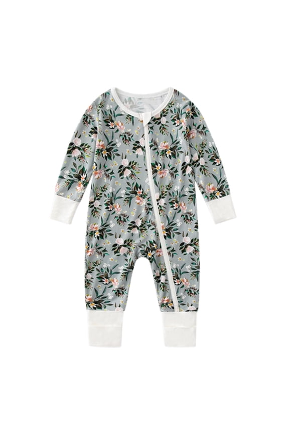 Bamboo Baby Clothes Bamboo Romper Jumpsuit Infants Comfortable Stylish Bodysuit Sleep And Play For 0-24 Months Pajamas,Green 12-18 Months