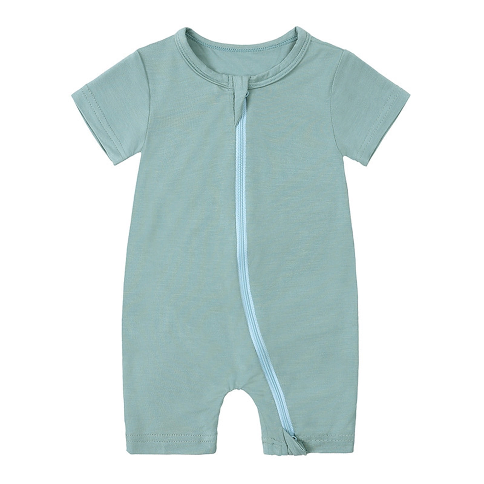 Weebloom Bamboo Pajamas Baby,Bamboo Infant Zipper Short Sleeve Sleeper ...