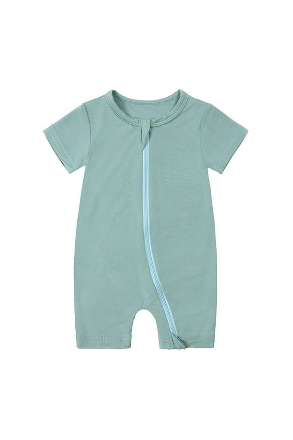 Bamboo Pajamas Baby,Bamboo Infant Zipper Short Sleeve Sleeper Jumpsuit Pj'S Baby Boy Rompers,12-18 Months
