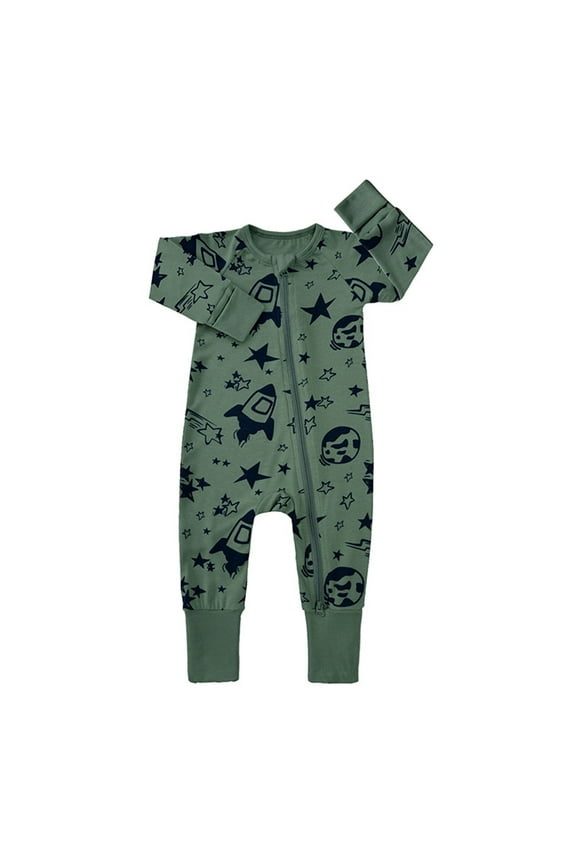 Bamboo Sleepers For Baby Boy,Bamboo Infant Ribbed Zipper Long Sleeve Jumpsuit Pyjamas Baby Rompers Girl,12-18 Months