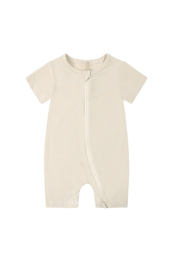 Bamboo Sleepers For Baby Boy,Bamboo Infant Zipper Short Sleeve Sleeper Jumpsuit Loungewear Baby Girl Romper,6-12 Months
