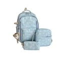 thumbnail image 1 of Weebloom Bow School Backpack For Kids Girls Cute 3Pcs School Bags Set Three Piece Travel Large Bookbag Middle High School College Blue, 1 of 5