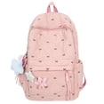 thumbnail image 1 of Weebloom Bow School Backpack For Kids Girls Cute Pattern Lightweight Comfort Large Bookbag Middle High School College Pink, 1 of 4