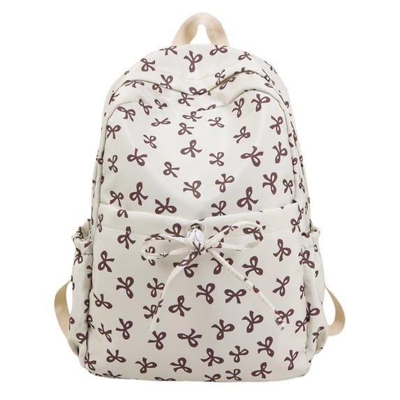 Weebloom Bow School Backpack For Kids Girls Cute Preppy Backpack Back To School Daypack Large Bookbag Middle High School College Coffee