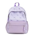 thumbnail image 1 of Weebloom Bow School Backpack For Kids Girls Cute Patchwork Lightweight Casual Backpack Versatile Daypack Large Bookbag Middle High School College Purple, 1 of 9