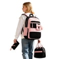 thumbnail image 1 of Weebloom Bow School Backpack With Lunch Box Pencil Case For Kids Girls Cute 3Pcs School Bags Set Daypack Large Bookbag Elementary Middle High School Pink, 1 of 5