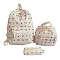 thumbnail image 1 of Weebloom Bow School Backpack With Lunch Box Pencil Case For Kids Girls Cute 3Pcs School Bags Set Lightweight Floral Backpack Daypack College Large Bookbag Elementary Middle School White, 1 of 7