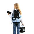 thumbnail image 1 of Weebloom Bow School Backpack With Lunch Box Pencil Case For Kids Girls Cute 3Pcs School Bags Set Three Piece Daypack Large Bookbag Elementary Middle High School Blue, 1 of 5