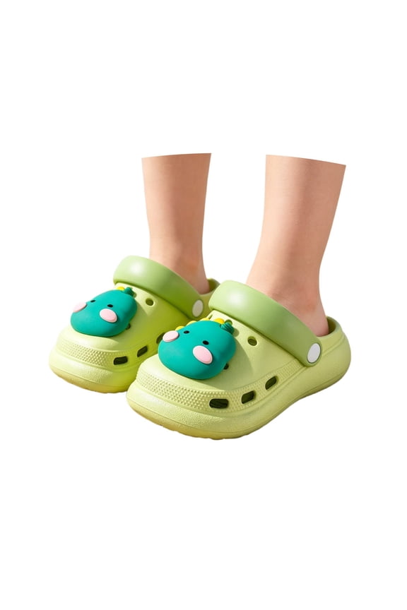 Boy Girl Clogs Dinosaur Pattern Soft Sole Closed Toe Beach Water Shoes Summer Casual Play Toddler Sandals