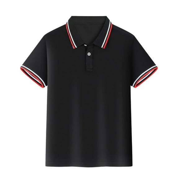 Weebloom Boys Athletic Shirts,Girls Solid Color Button Down T Shirt Lapel Short Sleeved Soft Toddler Boy Shirts,Xxl