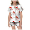thumbnail image 1 of Weebloom Boys Christmas Sleepwear Children Shirt Pant Matching Casual With Pockets Xmas Pajama Loungewear Pjs White 12-13 Years, 1 of 4
