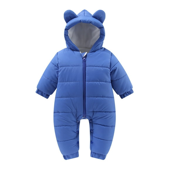 Weebloom Boys Winter Coat Jacket Baby Girls Warm Snowsuit Bear Ears Hooded Jumpsuit Down Coat Romper Padded Outwear Jacket Outerwear 0-3 Months