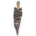 thumbnail image 1 of Weebloom Christmas Womens Pajamas Xmas Hooded Jumpsuit Rompers Clubwear Plush Onesie Nightwear Sleepwear Black L, 1 of 8