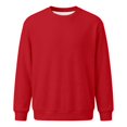 thumbnail image 1 of Weebloom Crewneck Sweatshirts Boy Fall Winter Pullover Tops Sweatshirt Red, 1 of 9