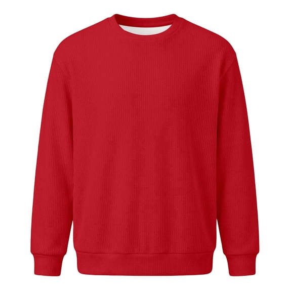 Weebloom Crewneck Sweatshirts Boy Fall Winter Pullover Tops Sweatshirt Red
