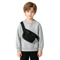thumbnail image 1 of Weebloom Crewneck Sweatshirts Toddler Boy With 3D Pocket Crossbody Bag Autumn Winter Tops Sweatshirt Grey, 1 of 8