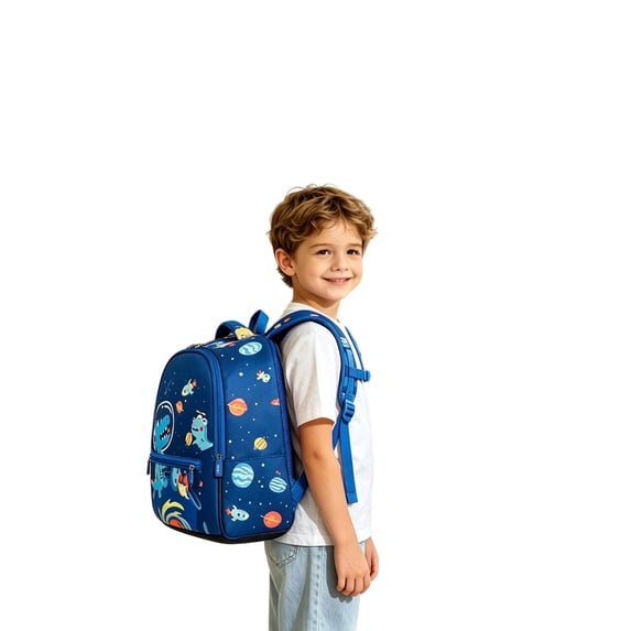 Weebloom Cute Cat School Backpack For Toddler Boys Girls Dinosaur Daypack Lightweight Large Bookbag Preschool Kindergarten Blue