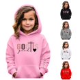 thumbnail image 1 of Weebloom Cute Hoodie For Toddler Girl Jesus Casual Letter Print Long Sleeve Hoodie Sweatshirt Pullover With Pocket Pink 3-4, 1 of 4