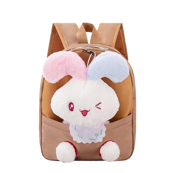 Weebloom Cute School Backpack For Toddler Boys Girls Corduroy Cartoon Backpack Cute Animal Bookbag Elementary Middle School Coffee