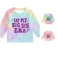 thumbnail image 1 of Weebloom Cute Sweatshirts For Teen Girls Big Sis Casual Long Sleeve Sweatshirt With Prints Pullover Tops Green 11-12 Years, 1 of 4