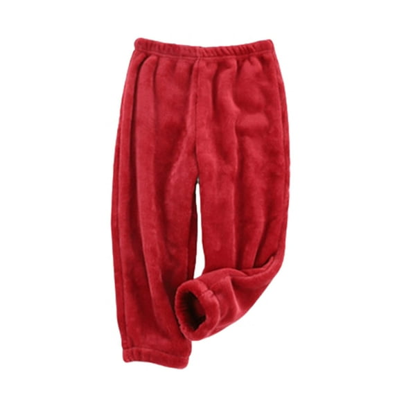 Weebloom Fashion Pants For Teen Girls Boys Flannel Clothes Winter Warm Fuzzy Homewear With Fleece Sweatpants Cute Activewear,9-10 Years