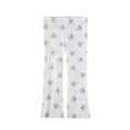 thumbnail image 1 of Weebloom Flare Leggings for Girls Soft Knit Wide Leg Pants for Toddler Kids Floral Print Stretchy Comfortable Everyday Wear Loungewear Girl Pants White 4-5 Years, 1 of 7