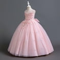 thumbnail image 1 of Weebloom Flower Girl Dress Birthday Wedding Sleeveless Bridesmaid Party Pageant Dress Skirt Formal Red Girls Dresses, 1 of 6