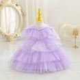 thumbnail image 1 of Weebloom Flower Girl Dresses Birthday Wedding Tutu Dress Party Glitter Sequin Bow Formal Gown Purple Girls Dresses, 1 of 3