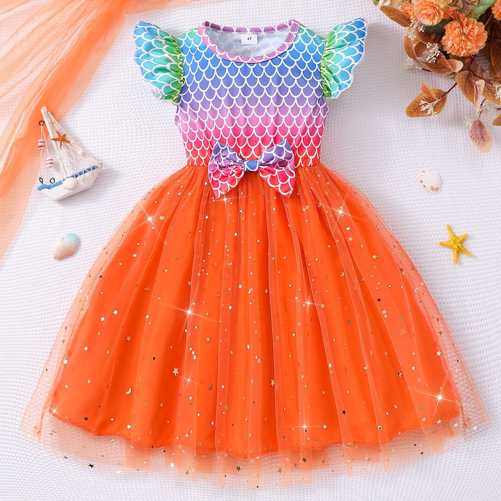 orange flower girl dresses Azazie Jessie