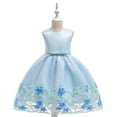 thumbnail image 1 of Weebloom Flower Girl Dresses For Wedding Birthday Toddler Party Clothes Sleeveless Casual Dress Formal Blue Girls Dresses, 1 of 7