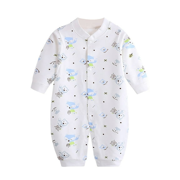 Weebloom Footless Pajamas Baby Boy Girl Cotton Print Romper Jumpsuit Playsuits Outfits Nightwear Sleepers 3-6 Months