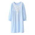 thumbnail image 1 of Weebloom Girl Pajamas Set Soft Round Neck Loose Fit Elastic Waist Comfortable Nightwear Kids Indoor Girls Loungewear 5-6 Years Light Blue, 1 of 6