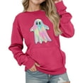 thumbnail image 1 of Weebloom Girls Boys Halloween Sweatshirts Oversized Hoodie Casual Long Sleeve Pullover With Pocket Drop Shoulder Loose Fit Tops Sweatshirt Lovely Dailywear,Hot Pink, 1 of 4