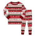 thumbnail image 1 of Weebloom Girls Christmas Pajamas Xmas Boys Themed Long Sleeve With Festive Print Holiday Family Soft Two Piece Kids Girls Sleepwear Pajama Red 6-7 Years, 1 of 3