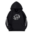 thumbnail image 1 of Weebloom Girls Hoodie Sweatshirts Kids Pullover Football Print Hooded Sweatshirt Boys Soft Casual Outerwear Lovely Tops Hoodies 3-4 Years, 1 of 4