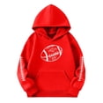 thumbnail image 1 of Weebloom Girls Hoodies Sweatshirts Kids Pullover Football Print Hooded Sweatshirt Boys Soft Casual Outerwear Lovely Tops Hoodie 5-6 Years, 1 of 4