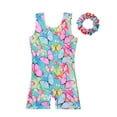 thumbnail image 1 of Weebloom Girls Leotard Gymnastics Outfit Kids Toddler Baby Print Spring Summer Sleeveless Romper Dance Performance Jumpsuit Exercise Clothes Purple 2-3 Years, 1 of 9