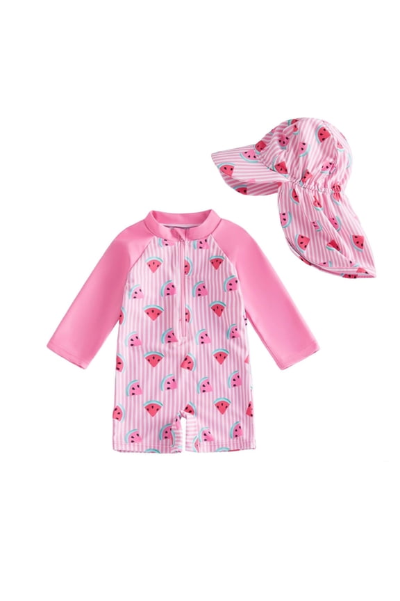 Girls Swimsuits Long Sleeve Rash Guard Kids Boys Upf 50+ Sun Swimming Bathing Suit Girl Swimwear For Beach Pool 9-12 Months