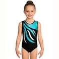 thumbnail image 1 of Weebloom Gymnastics Leotards For Girls Dance Romper Long Sleeve High Elasticity With Embroidery Printing Performance Practice Loose Summer Girls Jumpsuit 4-12 Years, 1 of 3