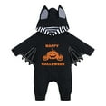 thumbnail image 1 of Weebloom Halloween Baby Boy Romper My First Outfit Girl Pumpkin Clothes Bat Clothes Hoodie Playsuit Jumpsuits Outwear,12-18 Months, 1 of 8