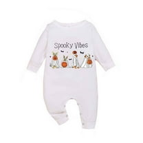 Weebloom Halloween Baby Boys Rompers Girls Cartoon Cute Printing Pullover Jumpsuit Clothes Dailywear,9-12 Months
