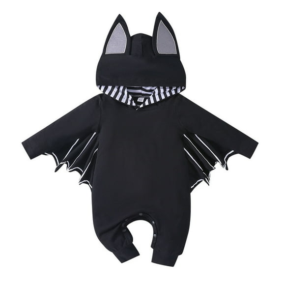 Weebloom Halloween Baby Rompers Boy Bat Girl Outfit Clothes Hoodie Hoodie Playsuit Jumpsuit Outwear,0-1 Months