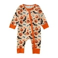 thumbnail image 1 of Weebloom Halloween Baby Rompers Boy Girls Long Sleeve Cartoon Pumpkin Prints Jumpsuit Clothes Dailywear,6-12 Months, 1 of 7