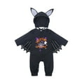 thumbnail image 1 of Weebloom Halloween Bat Baby Boy Outfit Romper Jumpsuit Cute Bat Long Sleeve Soft Toddler Unisex Bodysuit Fall 12-18 Months, 1 of 2